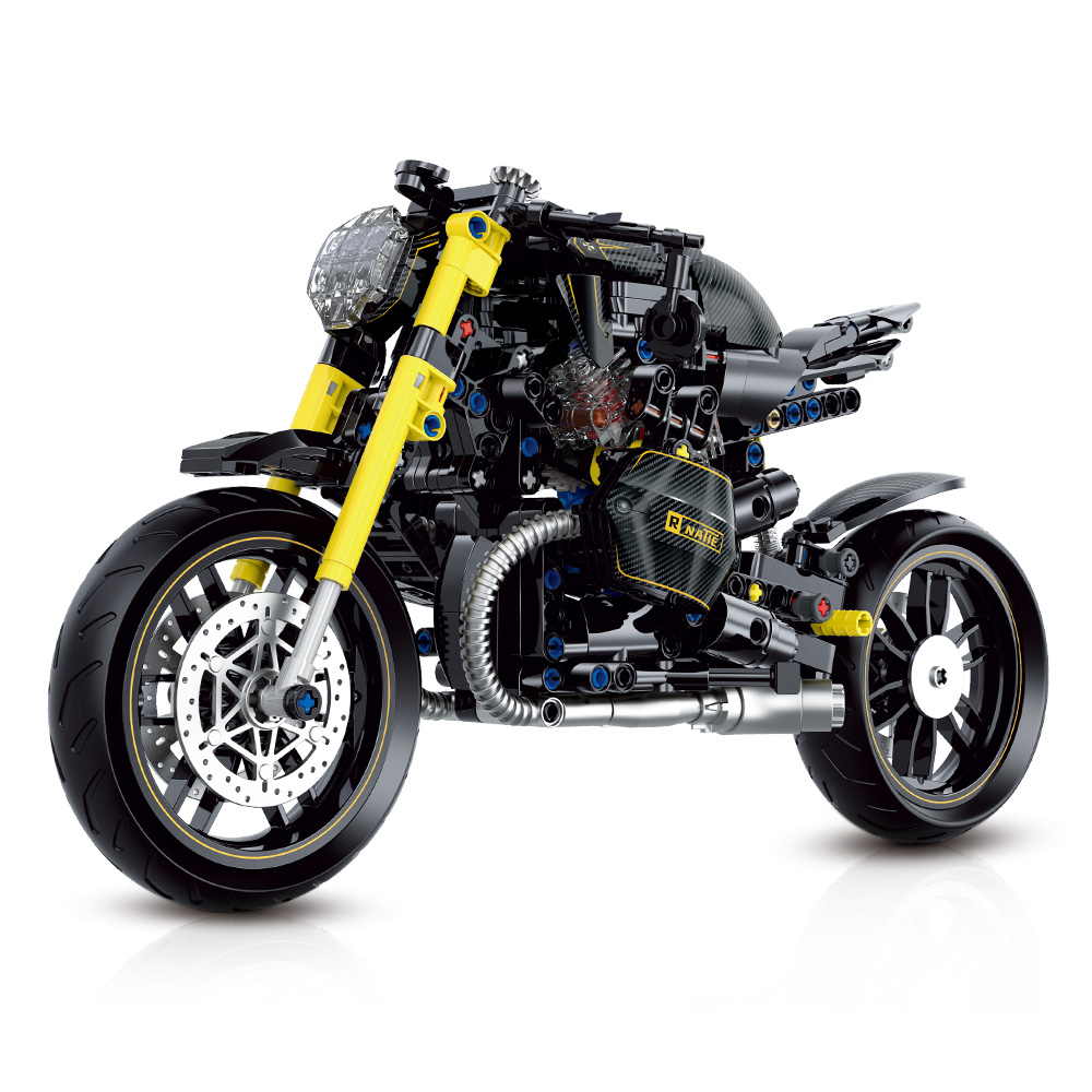 GD Monstertoys Motorcycle Toy Building Blocks Set, 1:8 Scale Model Gifts, Compatible with Lego Motorcycle Construction Kit, 618 Pieces