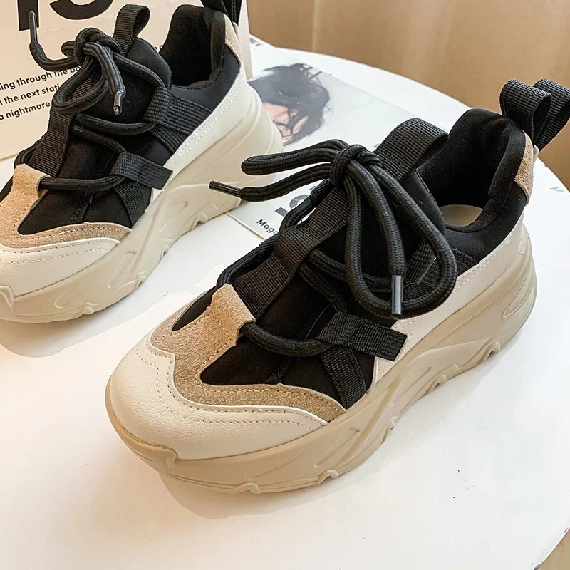 Casual Sneakers Women 2021 Summer Fashion Platform Shoes Thick Sole Sport Ladies Trainers Breathable Chunky Sneakers Women