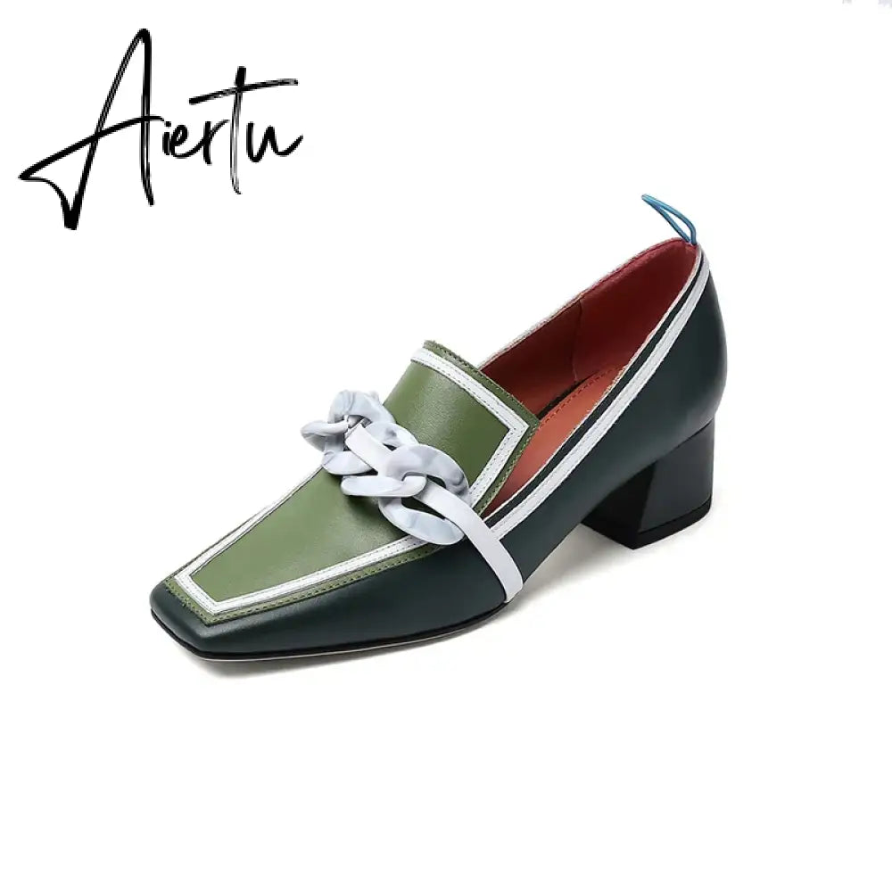 Shoes for Women Heels Slip-On Ladies Pumps Vintage High Heel Shoes Plus Size Zapatos De Mujer Tendencia  Chaussure Femme Aiertu