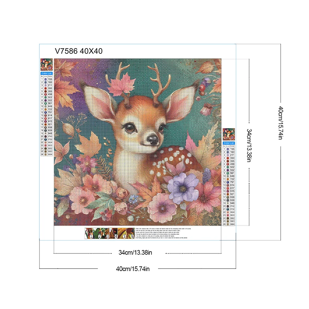 Diamond Painting - Full Round Drill - Autumn Elk(Canvas|40*40cm)