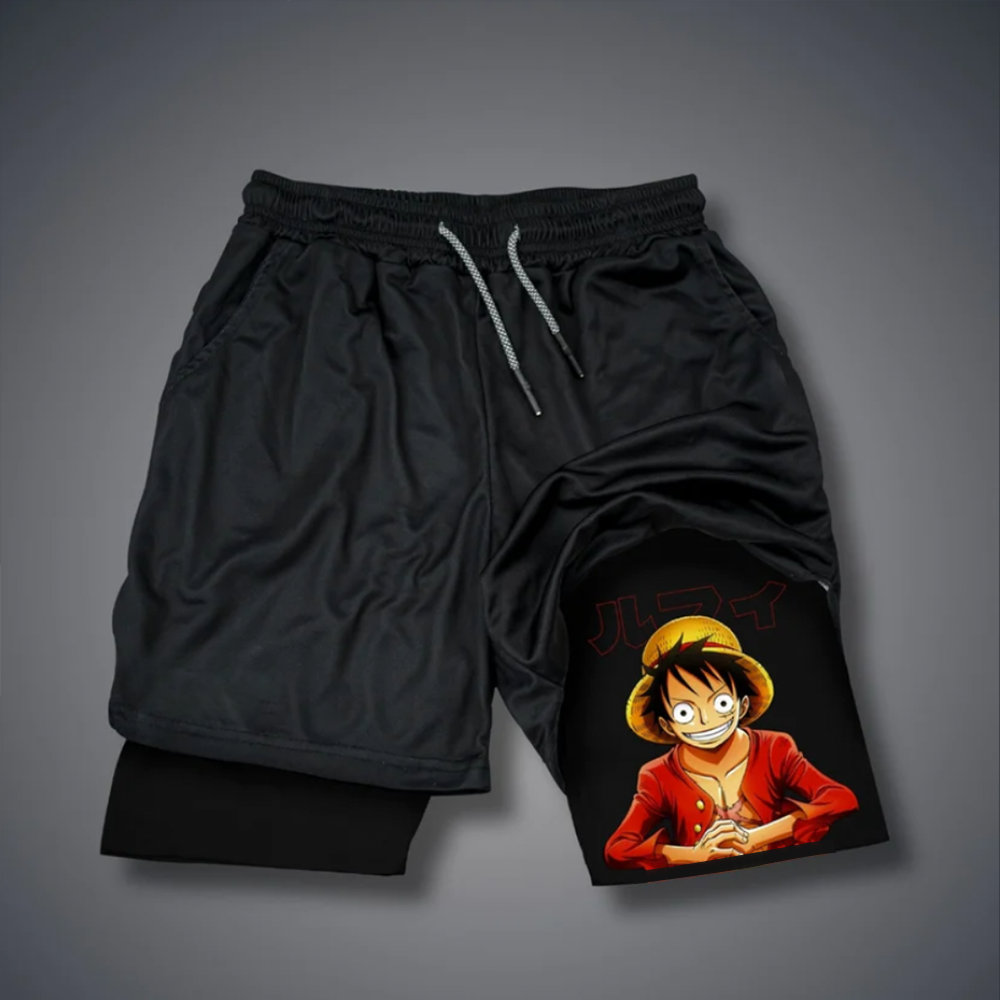 Casual One Piece Anime Printed Sports Shorts