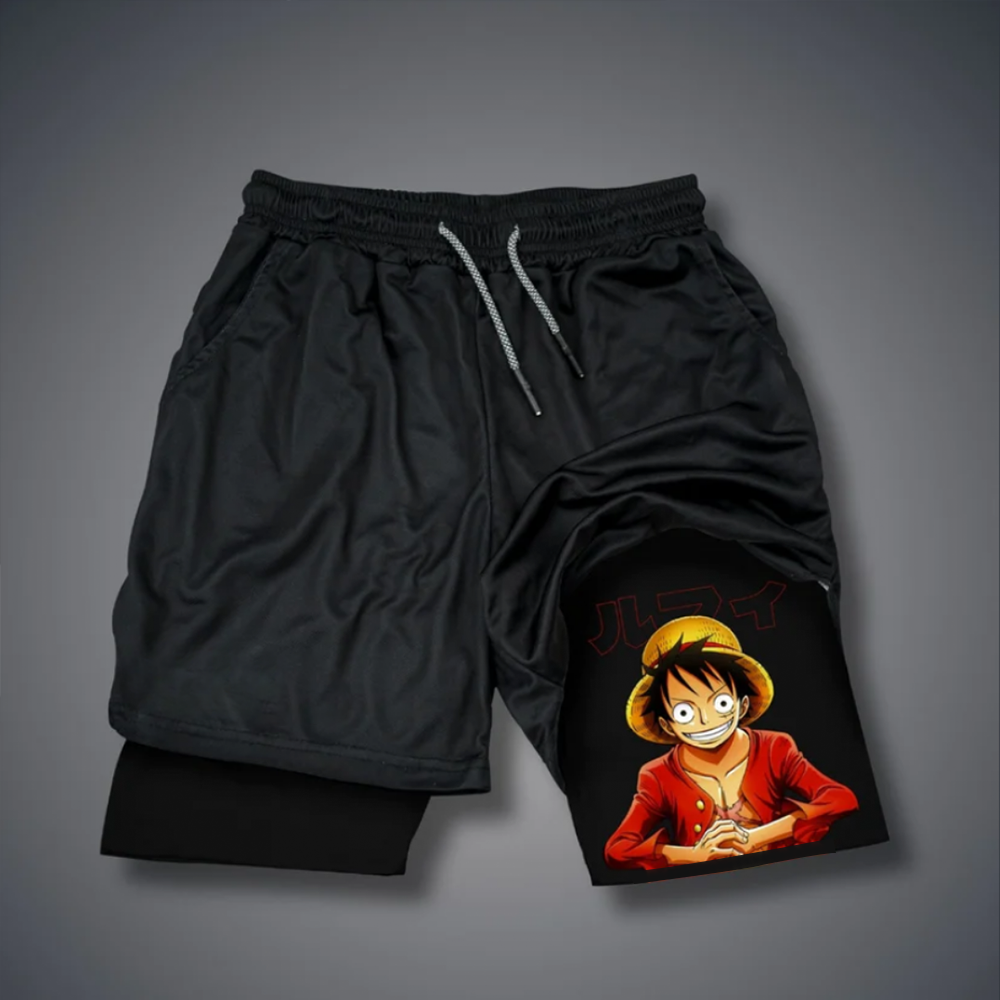 Outletsltd Casual One Piece Anime Printed Sports Shorts