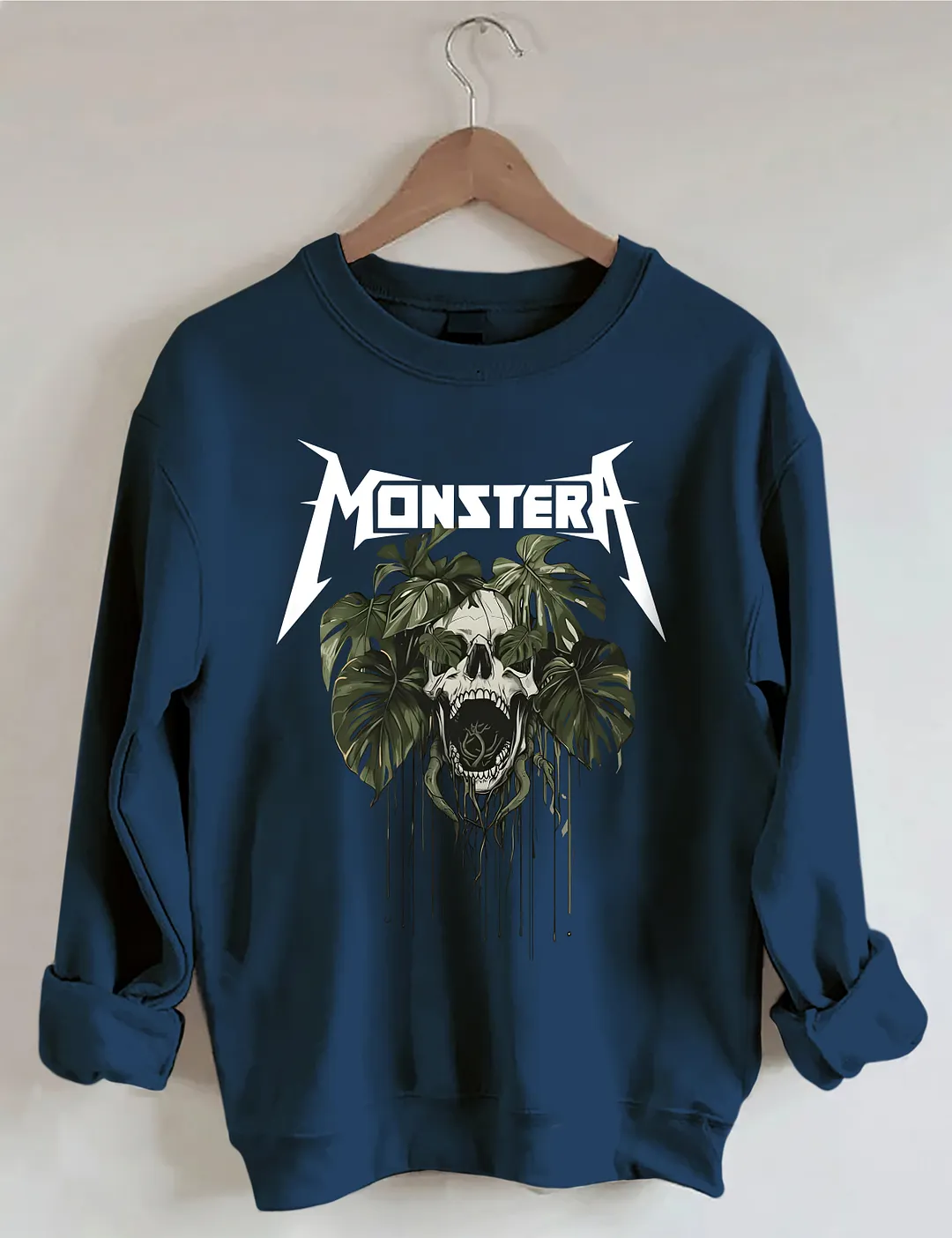 Monstera Skull Sweatshirt