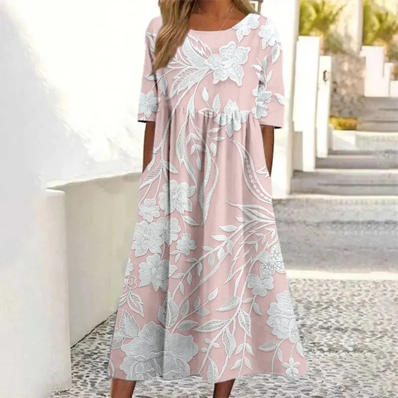 Women's Retro Floral Print Dress