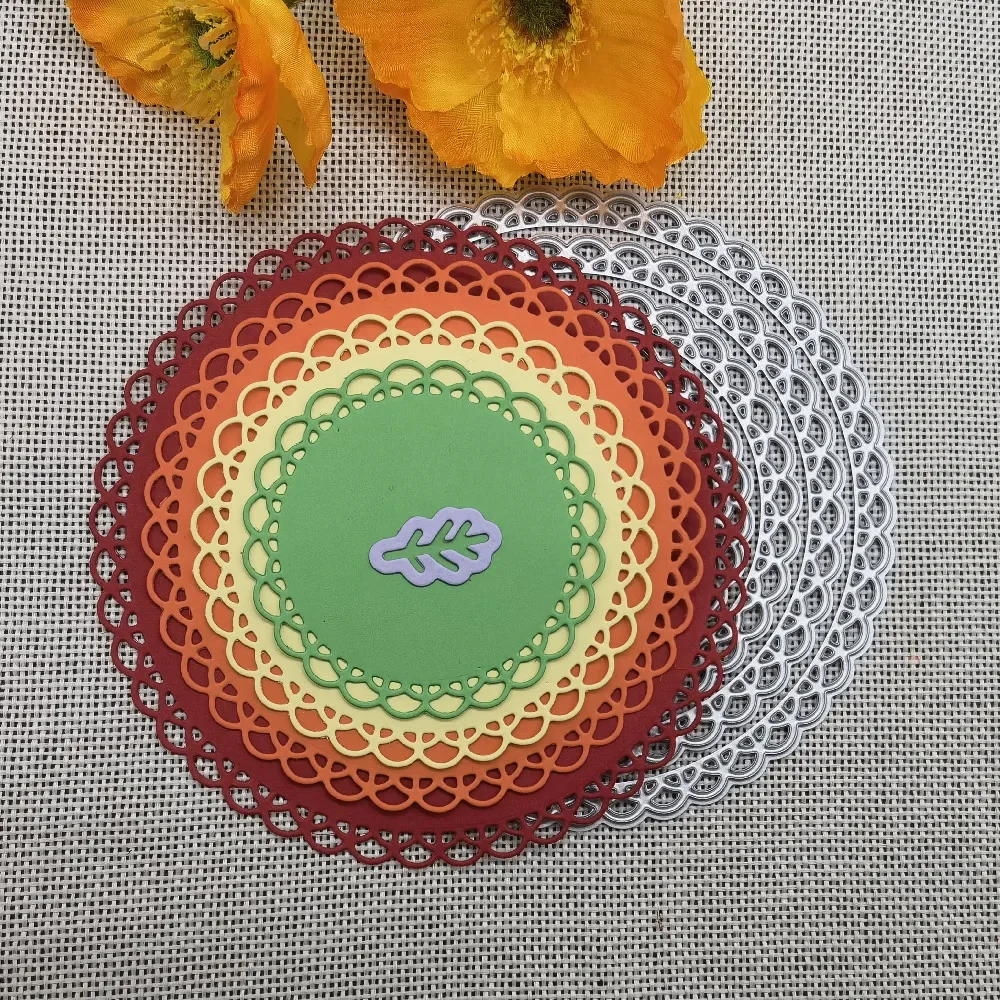 Nigikala Circle frame Metal cutting dies mold Round hole label tag Scrapbook paper craft knife mould blade punch stencils dies