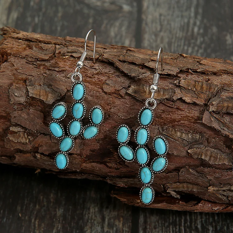 Women's Vintage Folk Style Peacock Blue Earrings