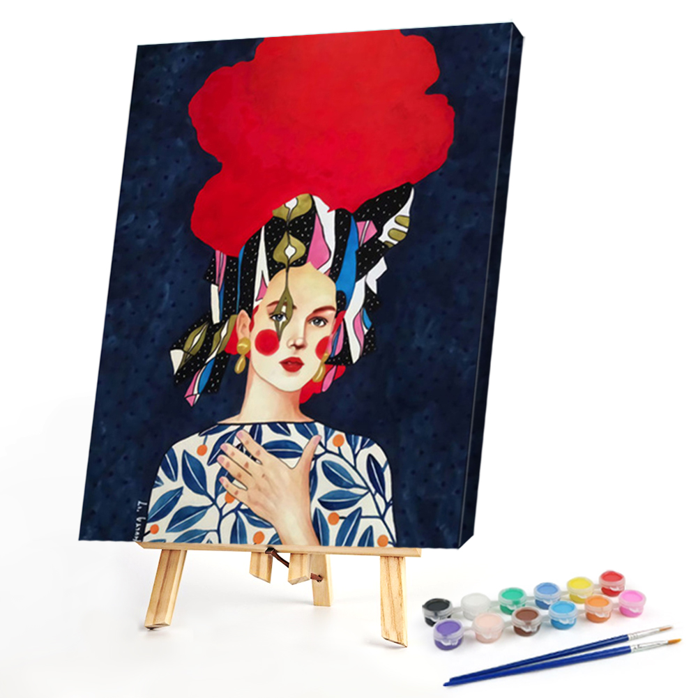 

40*50CM - Paint By Numbers - Redhead Girl, 501 Original