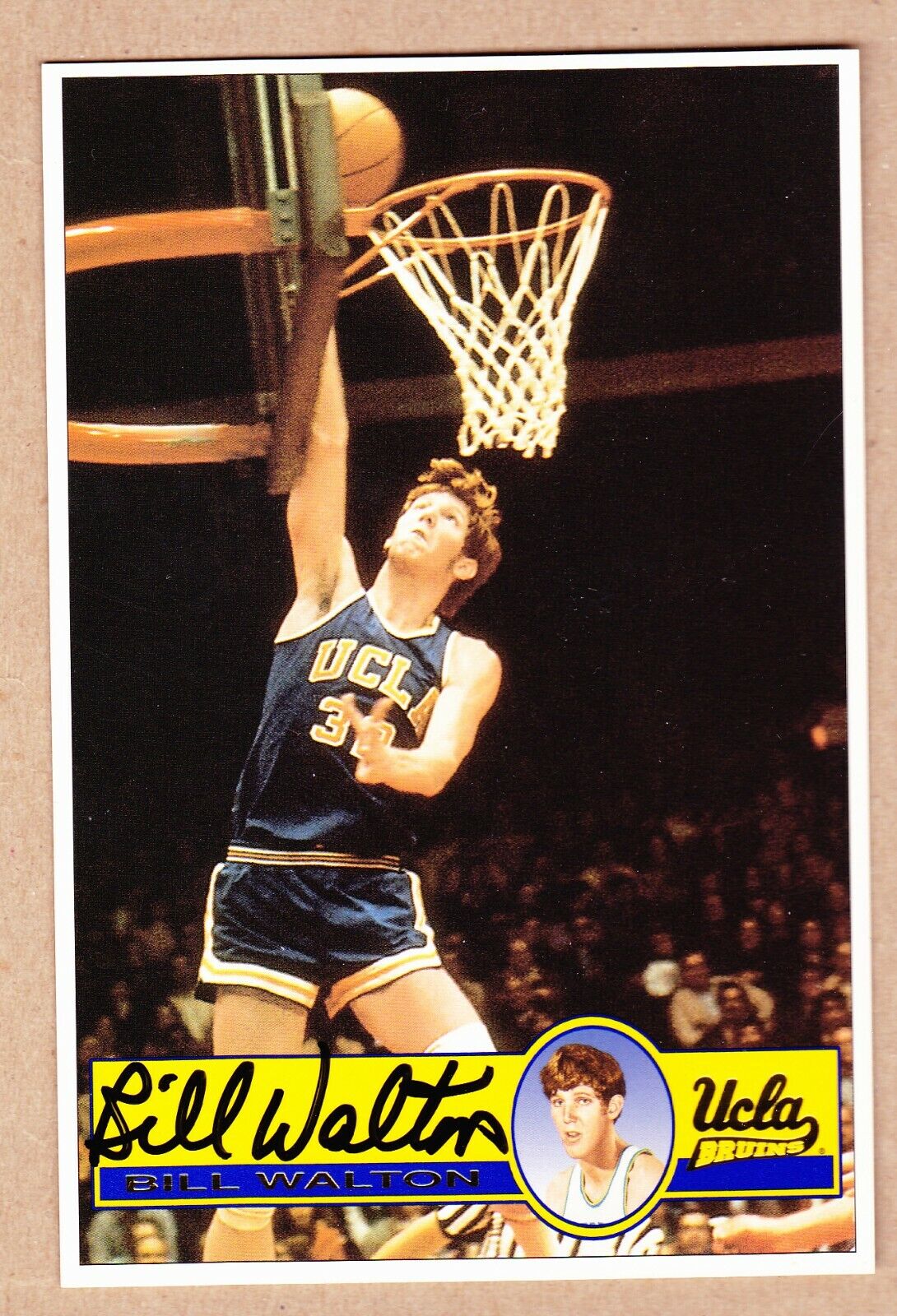 Bill Walton signed UCLA Bruins Basketball color postcard-(HOF)