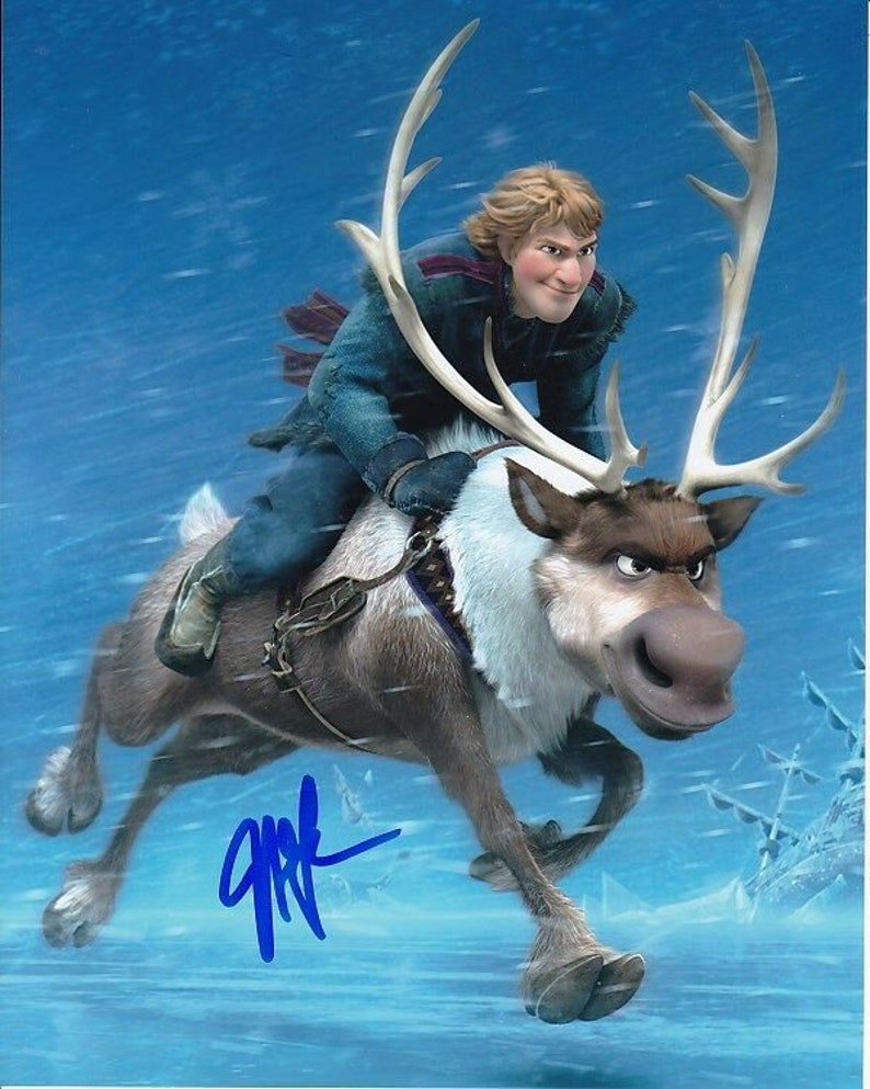 Jonathan groff signed autographed disney frozen kristoff Photo Poster painting