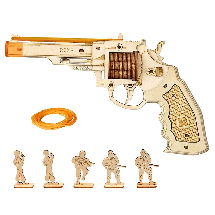 Wooden Pistol Assembled Toy DIY | 168DEAL