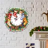 2D Flat DIY Fall Socks Acrylic Diamond Painting Clock Pendant Home Decoration