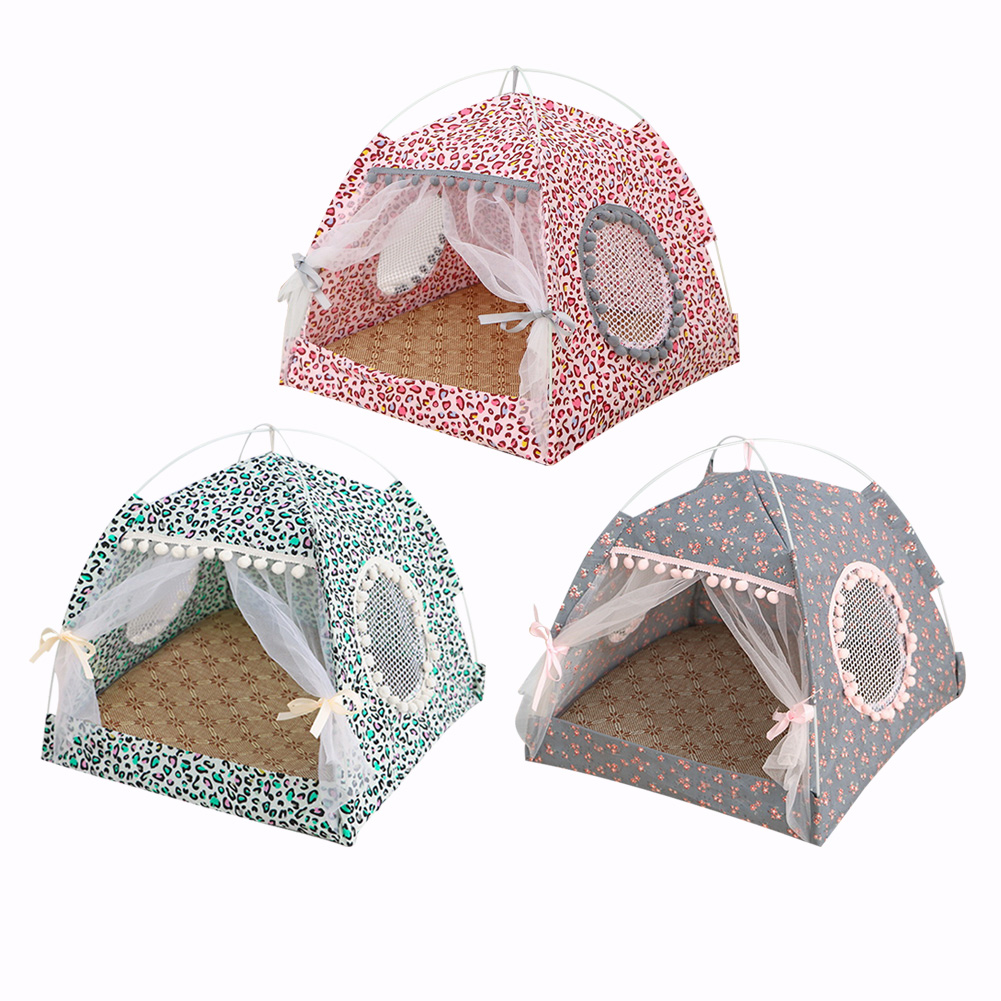 

Dog Bed Cat Tent House Mat Puppy Kennel Cushion Pet Sleeping Pad Supply, Grey, 501 Original