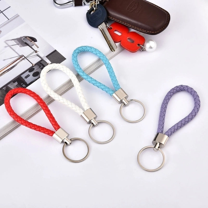 30 Pieces Leather Rope Key Chain Woven Pu Key Chain Pendant Key Chain Car Key Chain Accessories Bag Pendant