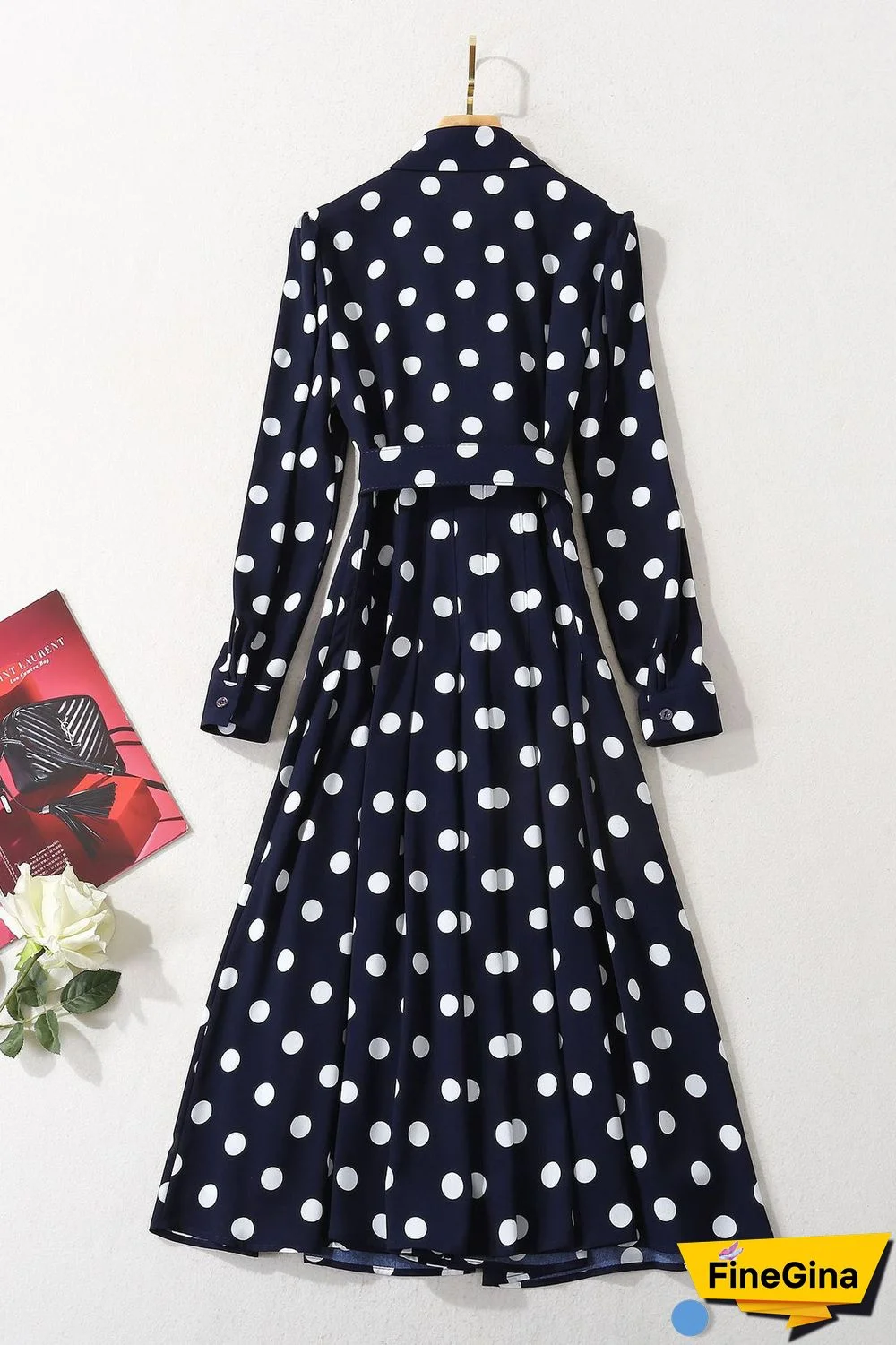 Kate Middleton Dark Navy Polka Dot Dress