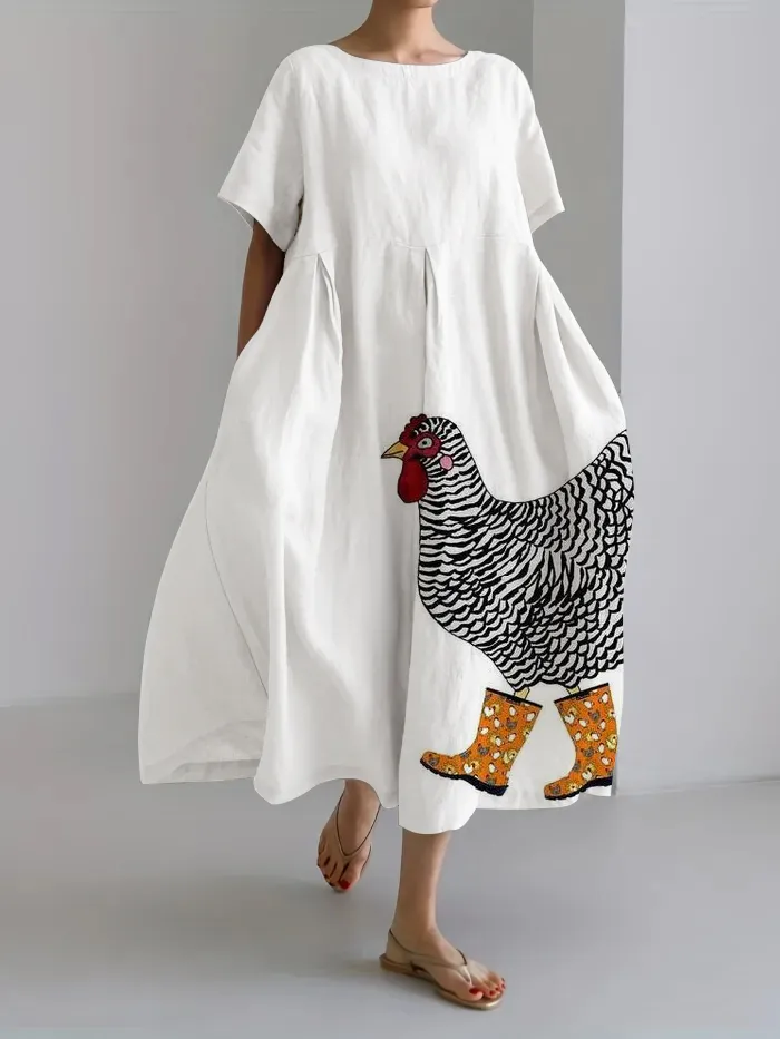 Animals Sleeve Dress-1