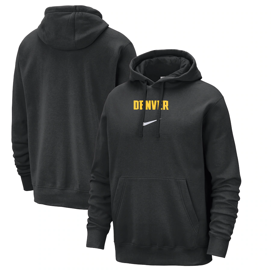 Men's Denver Nuggets  Black 2023/24 City Edition Essential Club Pullover Hoodie mysite