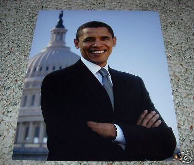 Barack Obama Promo 8x10 Color Photo Poster painting President Senator