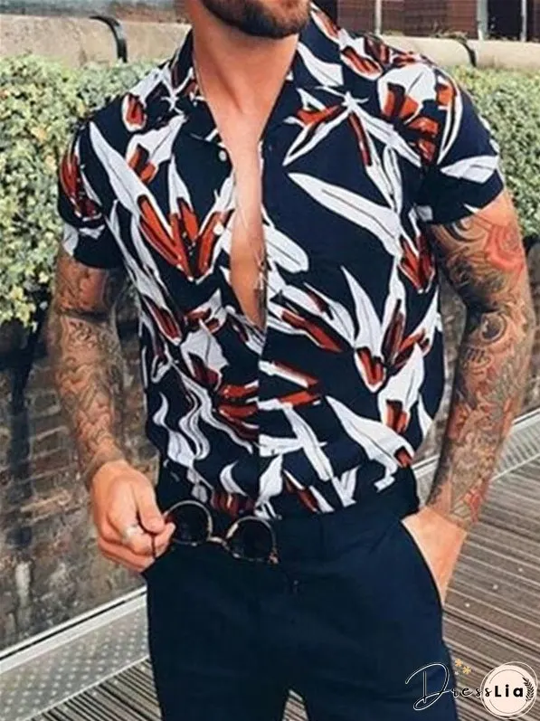 Casual Printed Short Sleeve Shirt