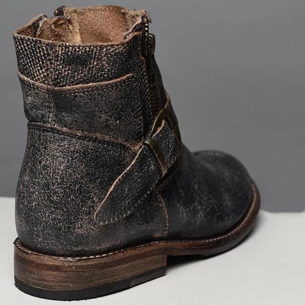 low heel martin boots