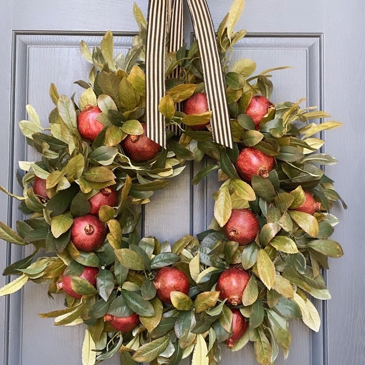 Fall wreath - pomegranate wreath、、sdecorshop