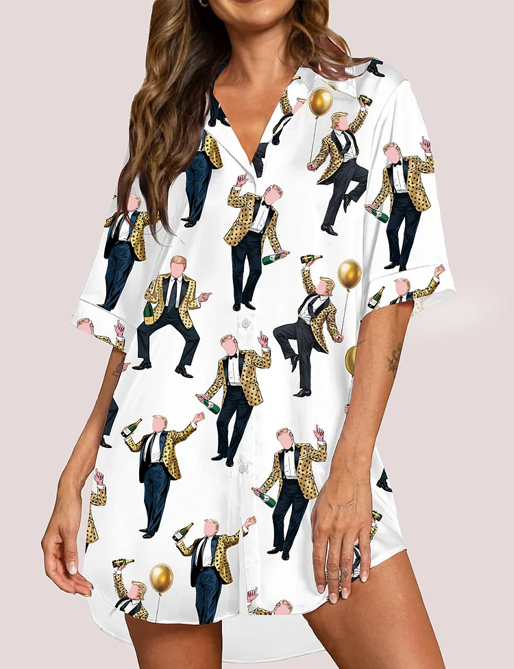 Women's Cheers 2025 Pajama Dress