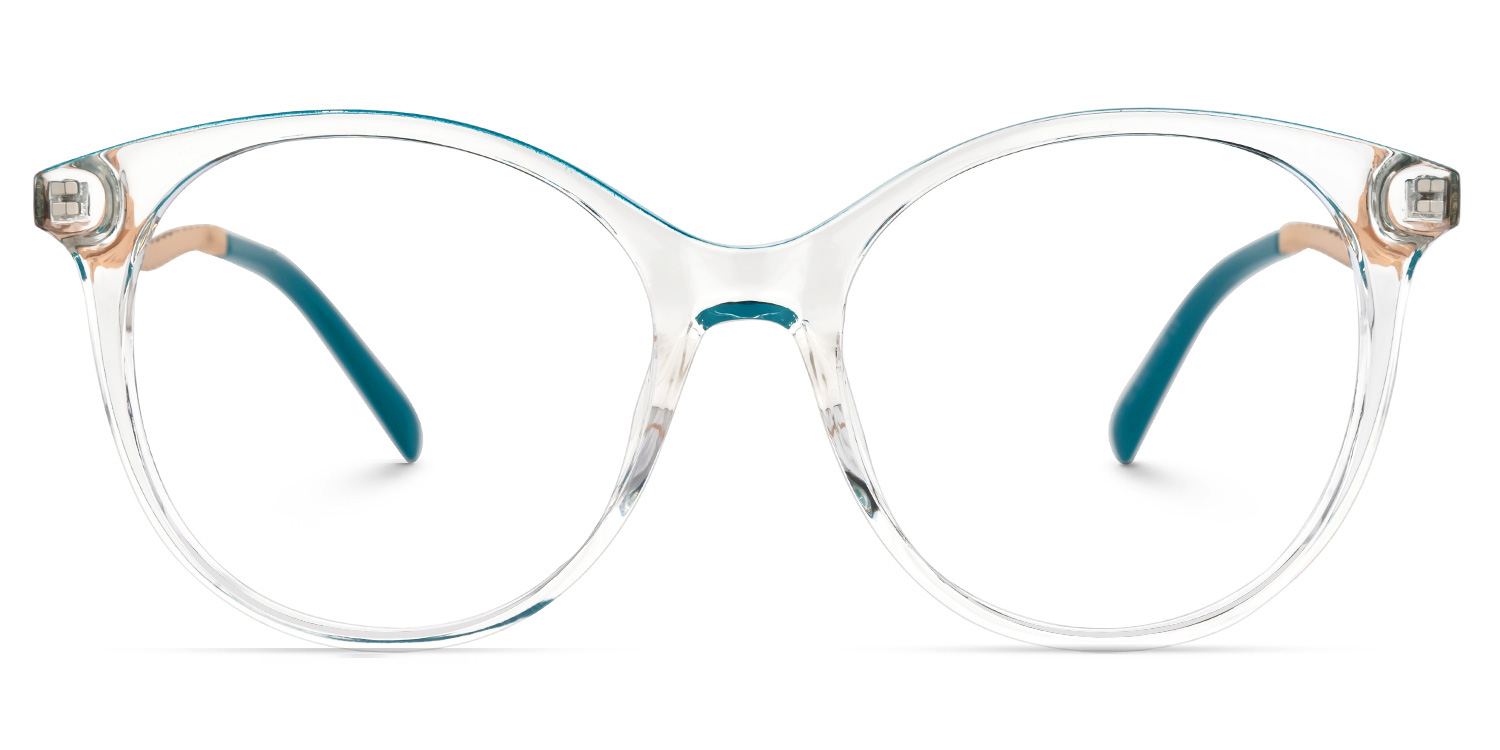 Talan Blau Kristall Cateye Brille Blau