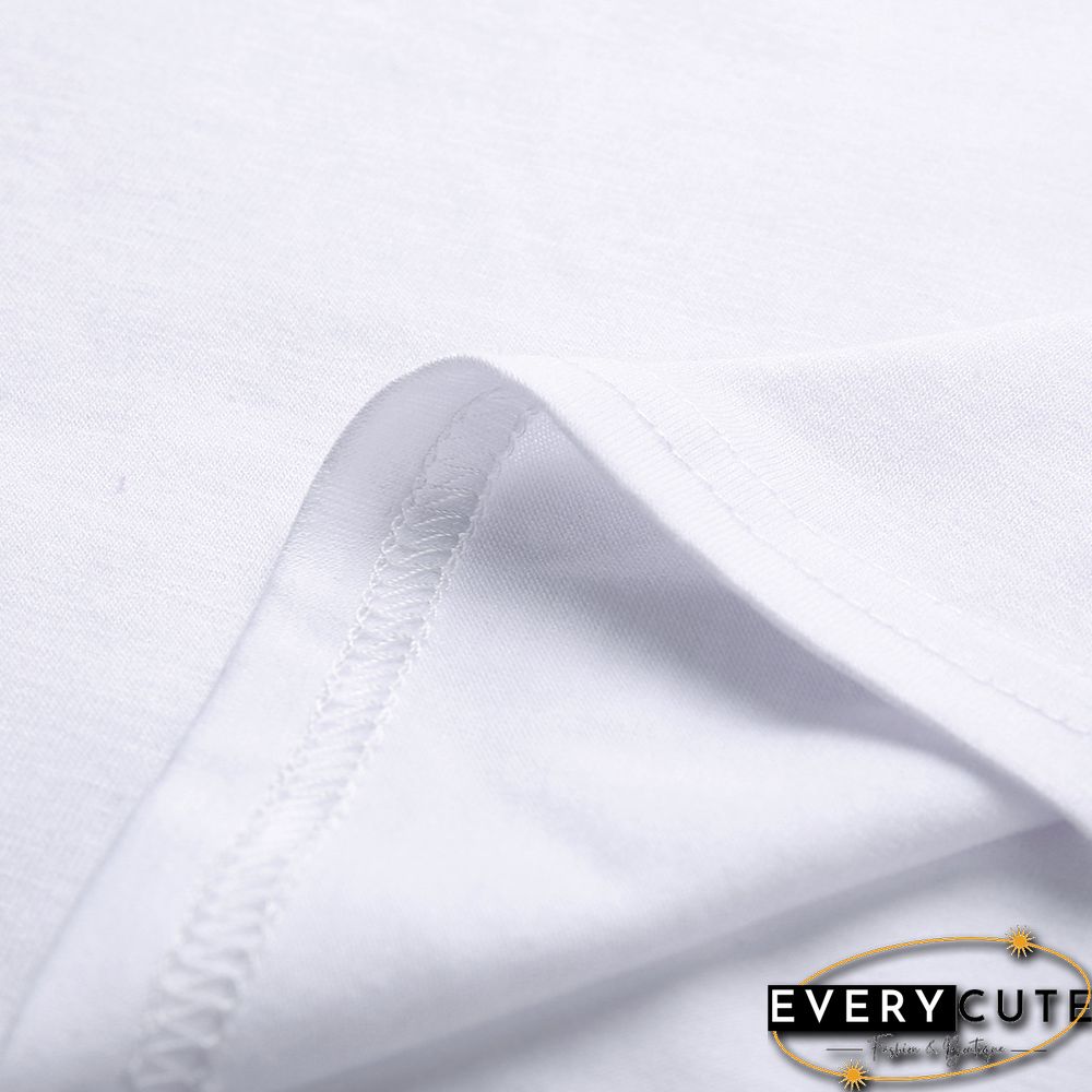 White Modal Cotton Pocketed Long Sleeve Tops