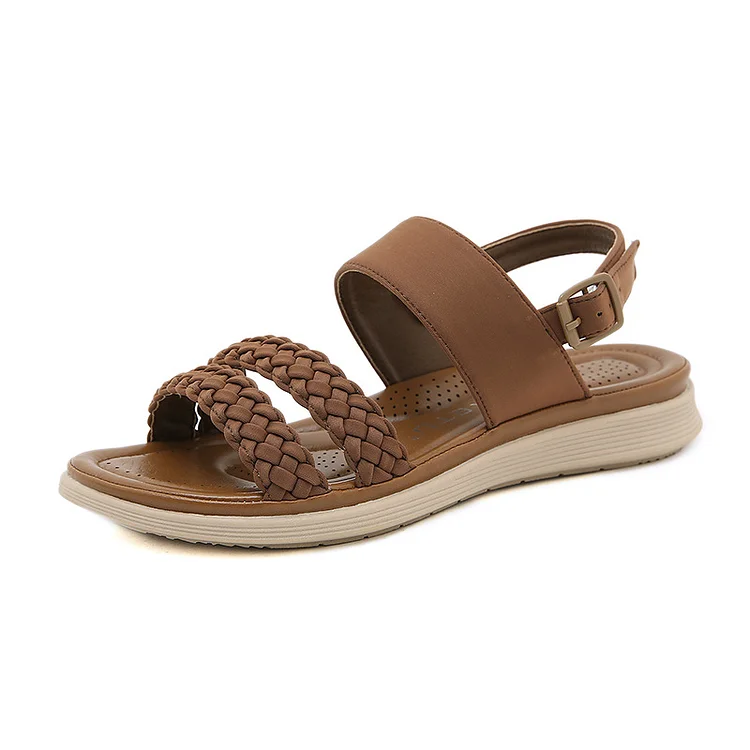 Stylish Vintage Double Woven Small Air Holes Breathable Inner Insole Comfortable Lightweight Sandals 