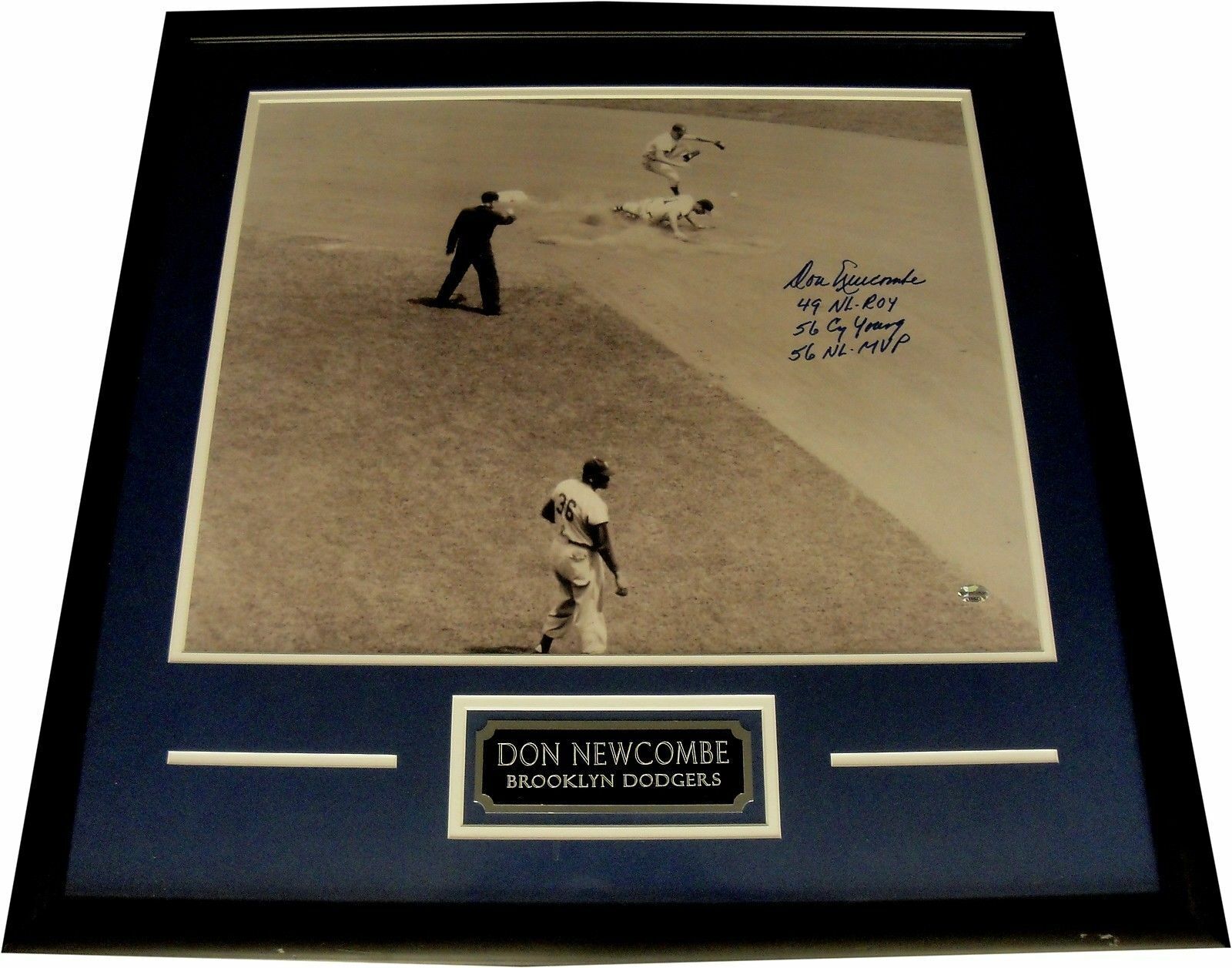 Don Newcombe Hand Signed Autograph 16x20 Photo Poster painting Custom Framed Multi Stats CY MVP