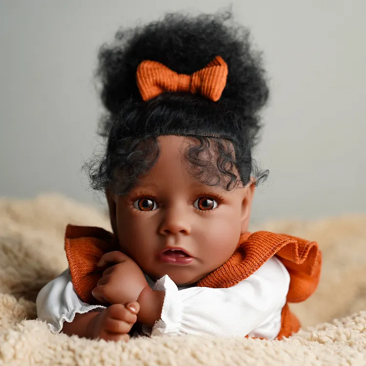 [90Days Lowest Price]Babeside Quiet Reborn Baby Saria 20'' African American Toddler Girl Building Lovely Memories