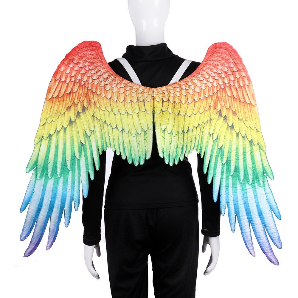 Rainbow Angel Wings Cosplay Halloween Parade Decorated For Adult-elleschic