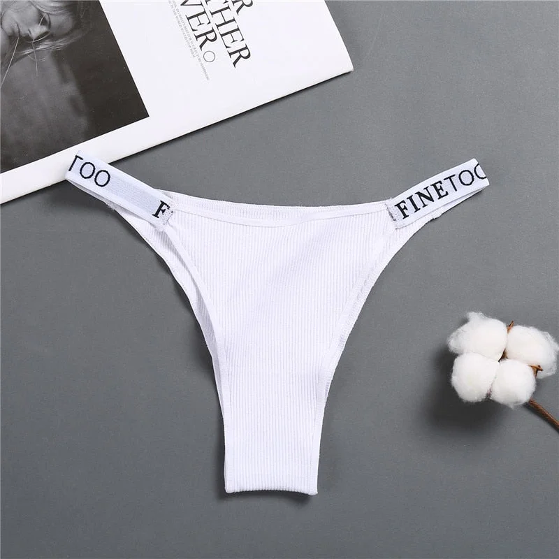 Sexy Lingerie Women Cotton Panties Finetoo Letter Low Waist Female Briefs Underwear Comfortable Underpants Women Intimates M-XL