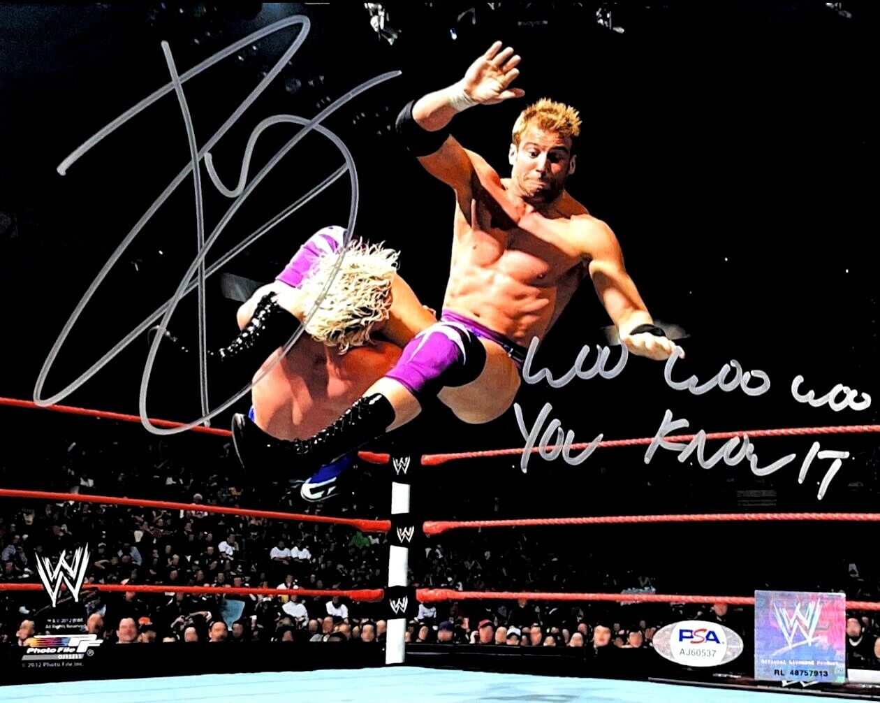 WWE ZACK RYDER HAND SIGNED AUTOGRAPHED Photo Poster painting WITH PROOF AND PSA DNA COA 9