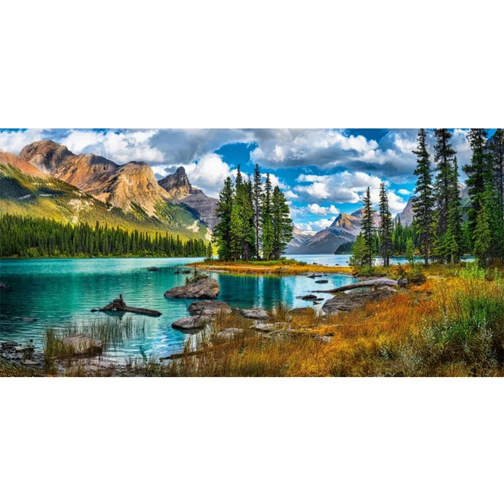 Lake - Full Round - Diamond Painting(80*40cm)