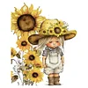 Diamond Painting -DIY Round Drill Sunflower Cowboy Kid