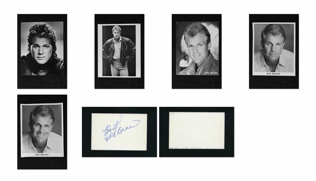 Reb Brown - Signed Autograph and Headshot Photo Poster painting set - Last Flight to Hell