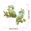 (US Local)Green Bird  Diamond Painting Door Corner Sign DIY Door Frame Decoration