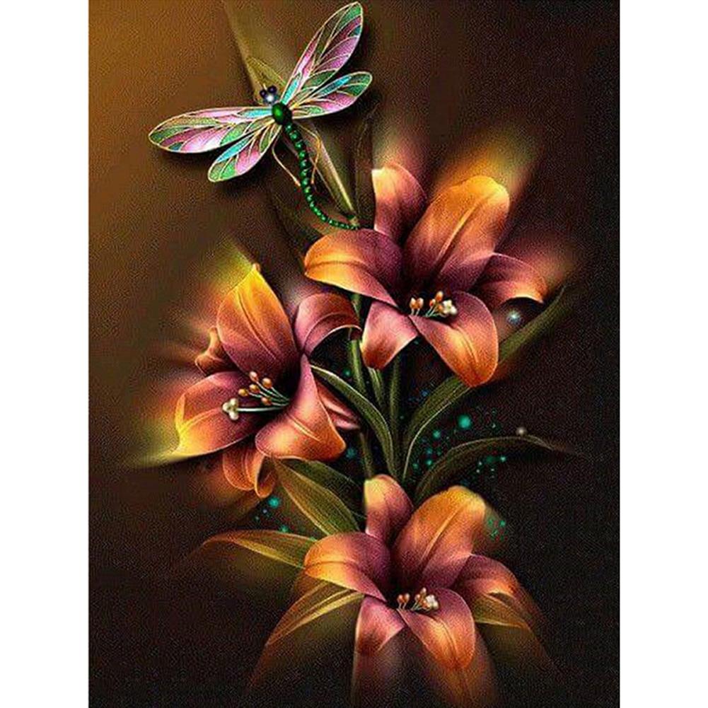 

25*30CM Round Drill Diamond Painting-Morning Glory, 501 Original