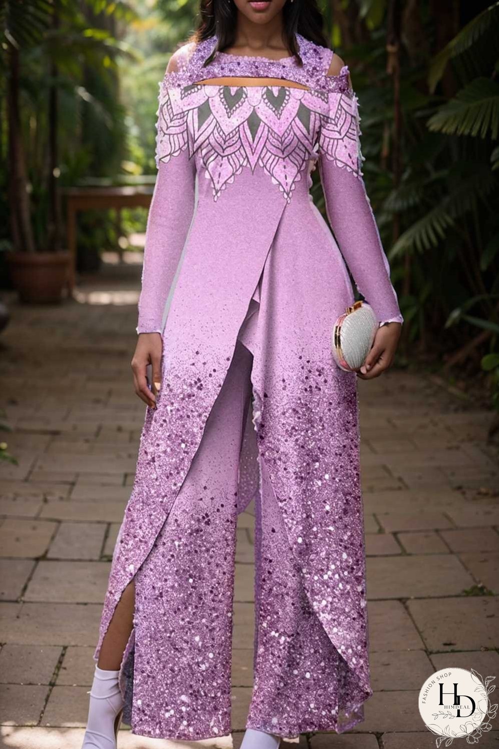 elegant gradient print off shoulder women s jumpsuit