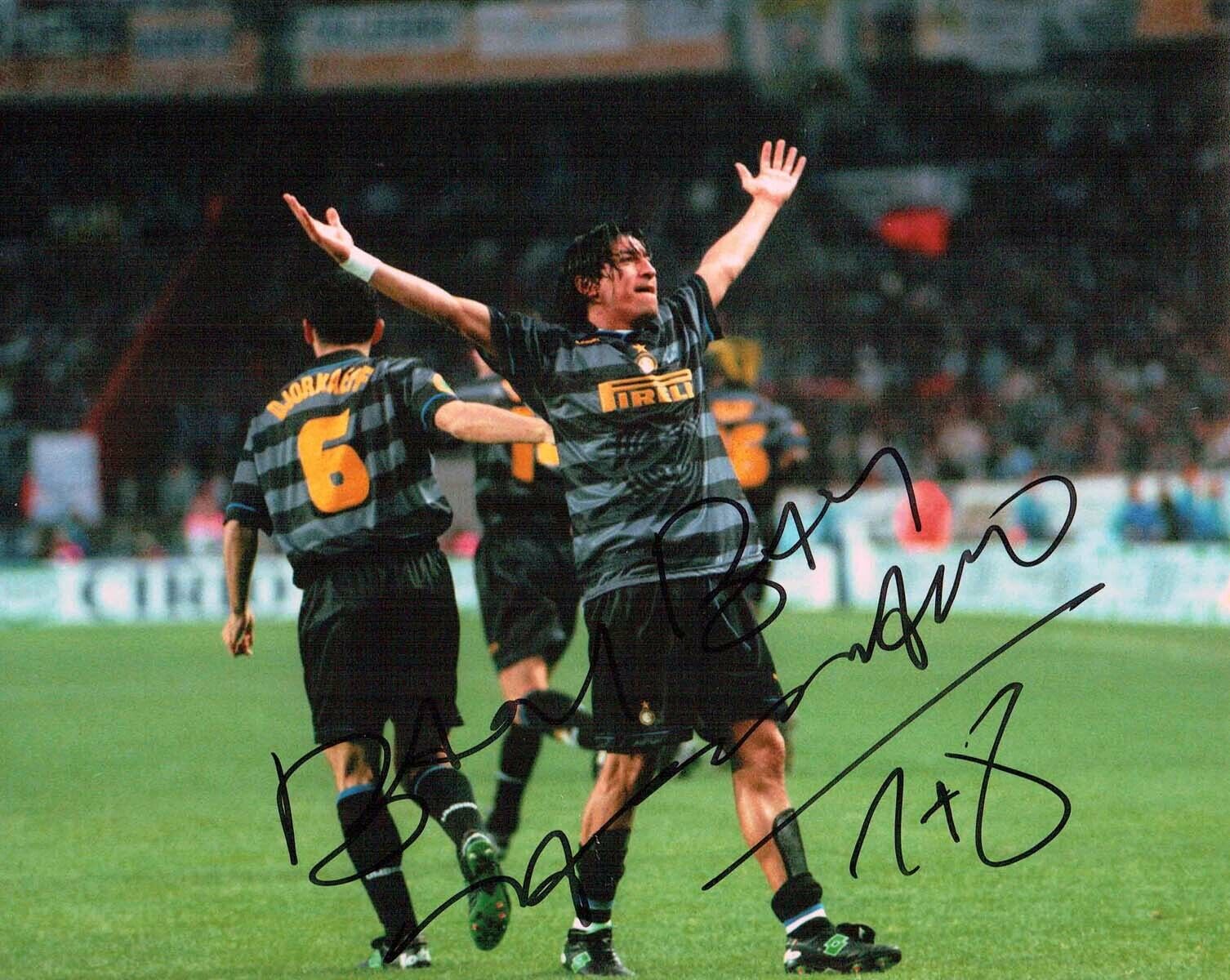 Ivan ZAMORANO Signed Autograph 10x8 Photo Poster painting AFTAL COA Inter MILAN ITALY Bam Bam