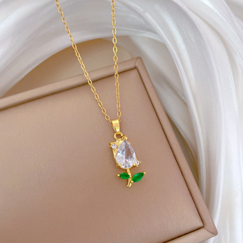 Moon Geometric Stainless Steel Stainless Steel Necklaces