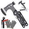 Foldable Multifunctional Axe Portable Axe Hammer Pocket Size Multitool Stainless Steel Tool for Outdoor Camping
