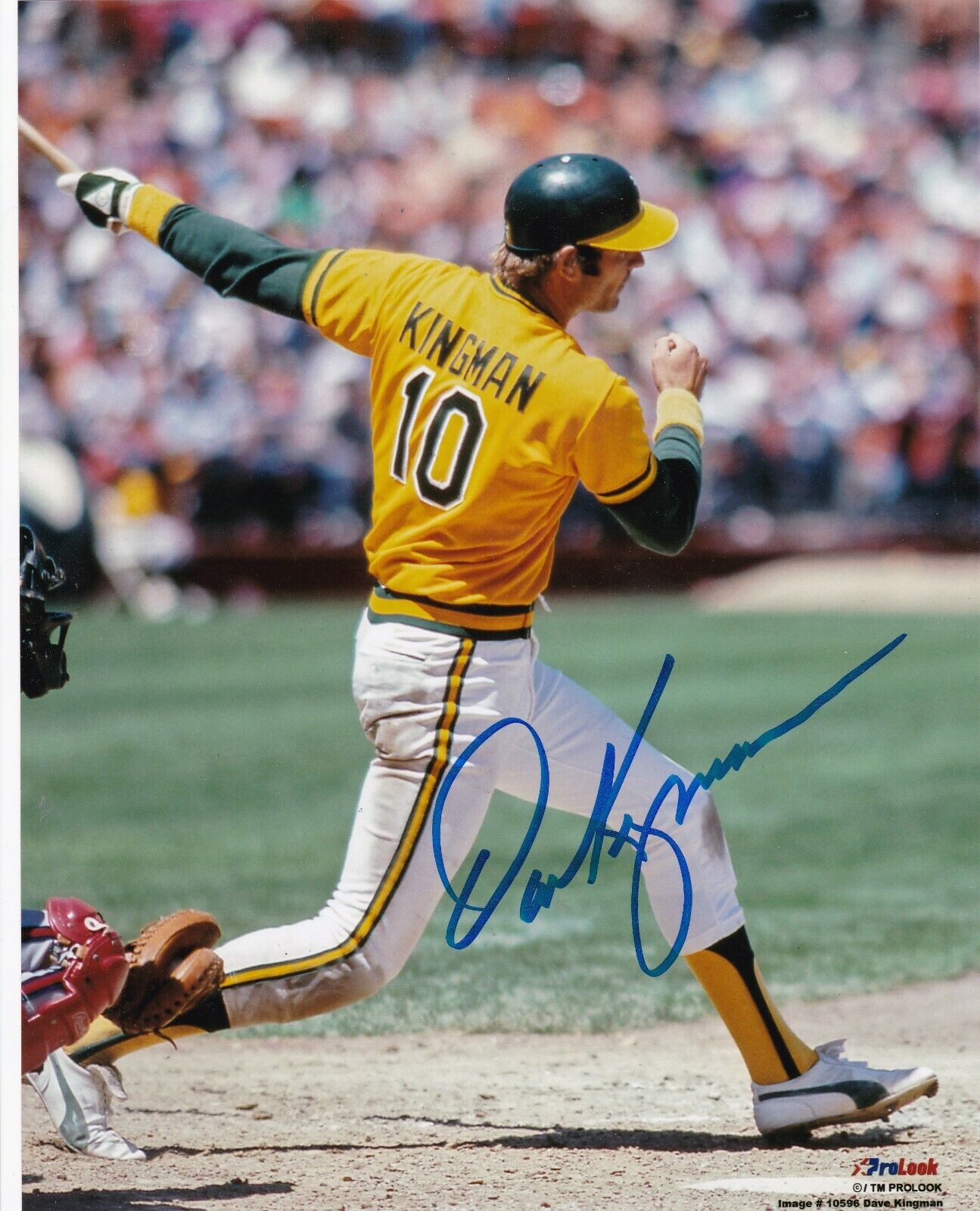 DAVE KINGMAN OAKLAND A'S COLOR ACTION SIGNED 8x10