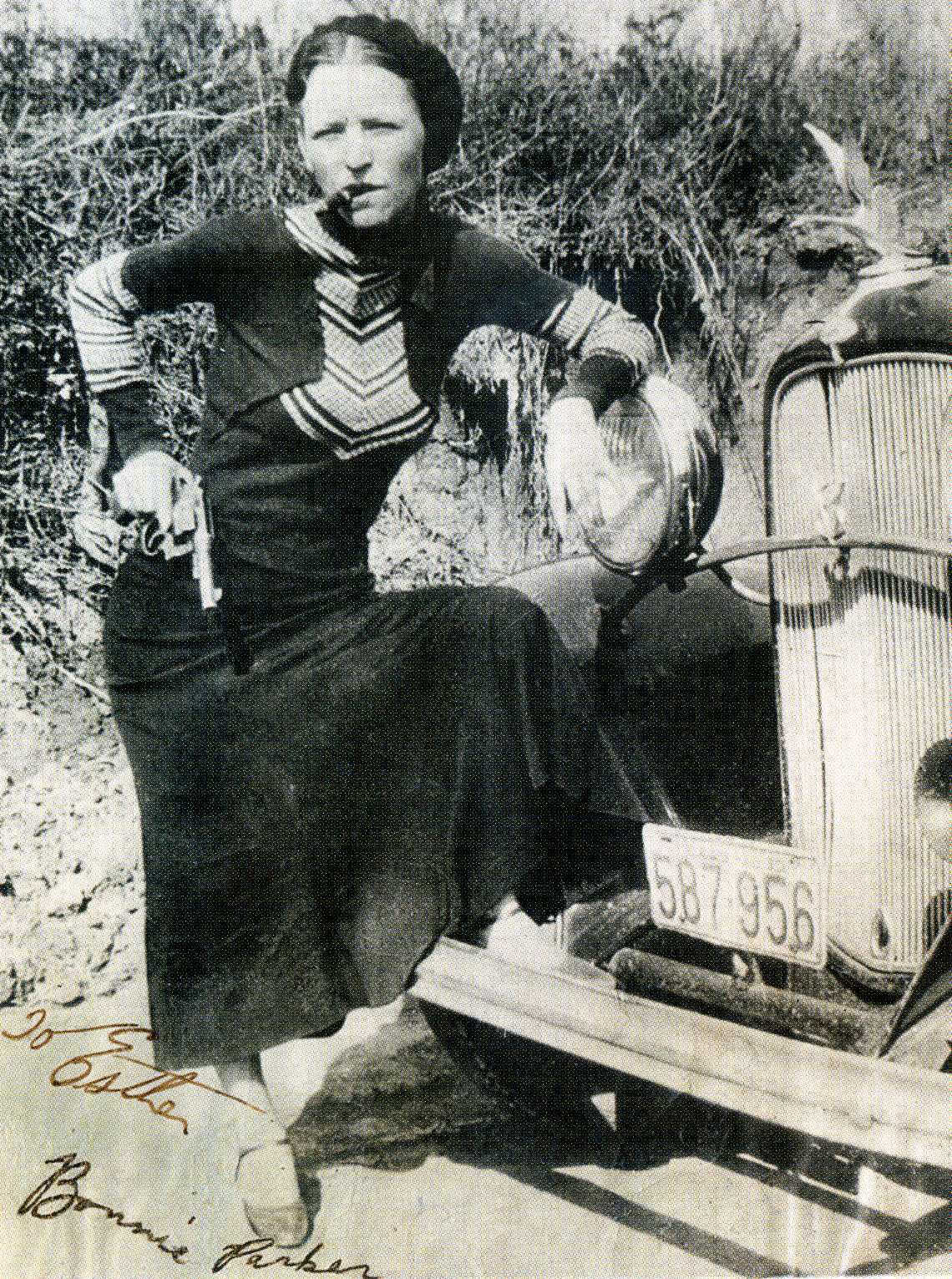 BONNIE PARKER Signed Photo Poster paintinggraph - Legendary Outlaw & Clyde Barrow - preprint