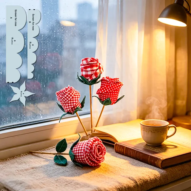 Simple & Fast Fabric Rose Sewing Template &ndash; With Instructions