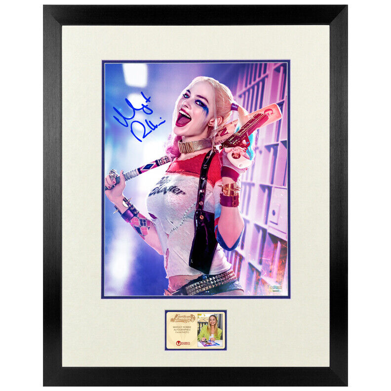 Margot Robbie Autographed Suicide Squad Harley Quinn 11×14 Framed Photo Poster painting