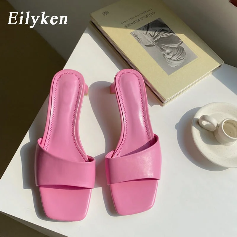 Eilyken Women Brand Slippers 2022 Summer Outdoor Beach Flip Flop Open Toe Flat Casual Low Heel Leisure Sandal Female Slides