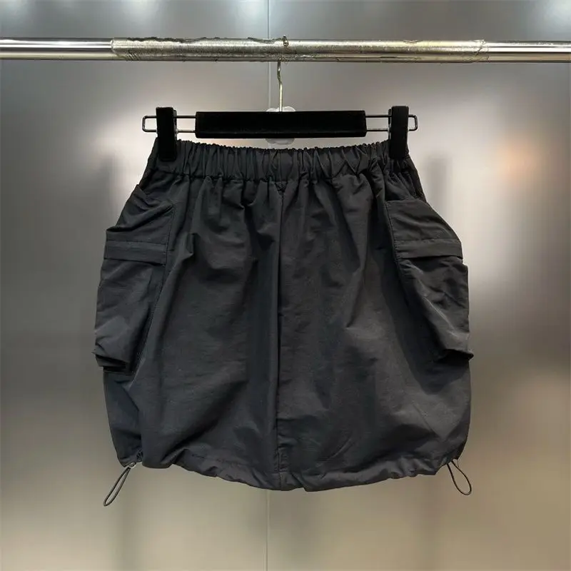 Wimdaily 2025 Summer Women Skirts American Spicy Girls Drawstring Cargo Half Skirt High Waist Versatile Causal Slim Short Skirt for Women