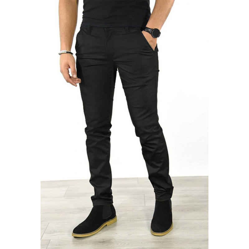 Fashion Business Slim Solid Color Daily Straight Leg Pants