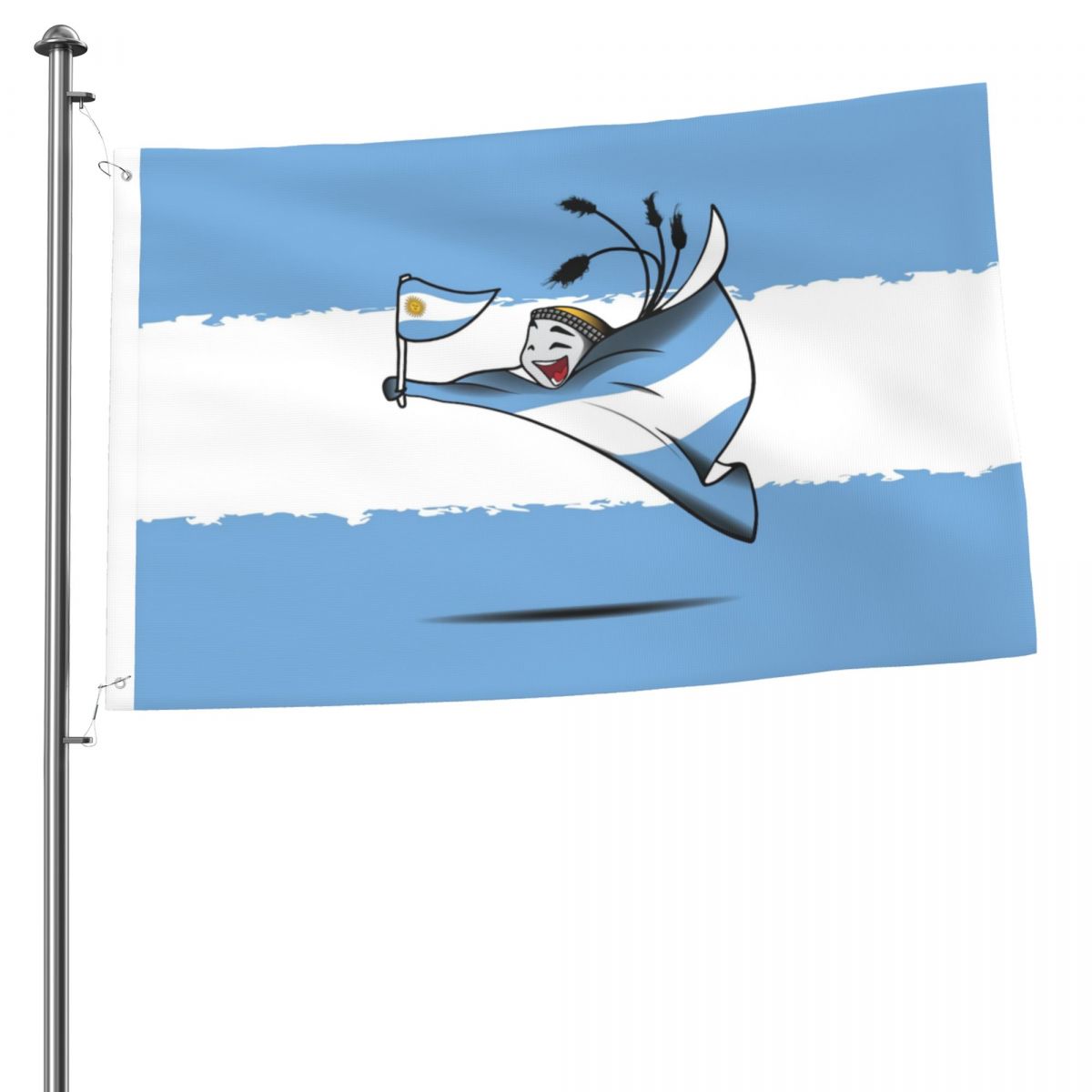 Argentina World Cup 2022 Mascot 2x3 FT UV Resistant Flag